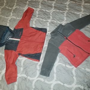 Columbia wind breaker and fleece combo 2T Girls